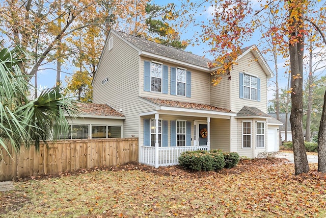 front of property featuring a porch