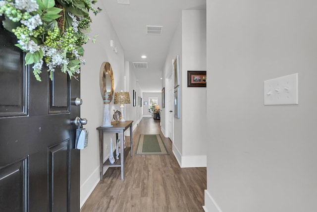 entryway featuring hardwood / wood-style floors