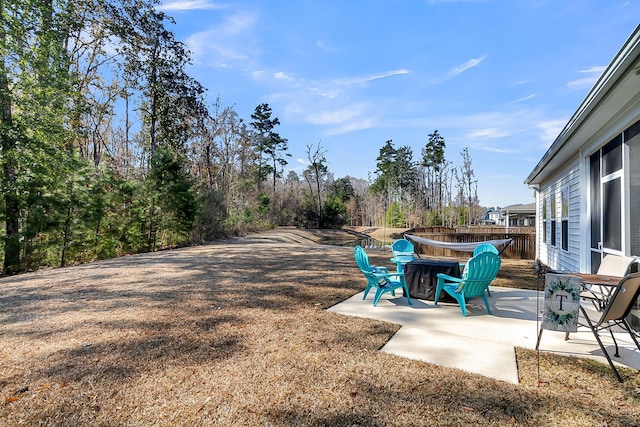 view of yard with a patio