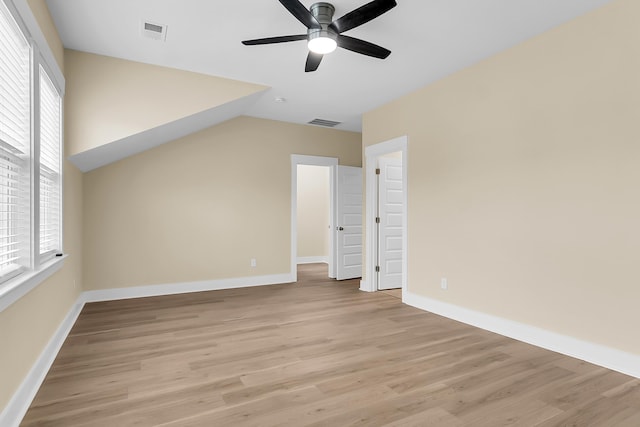 interior space featuring visible vents, a healthy amount of sunlight, and light wood finished floors