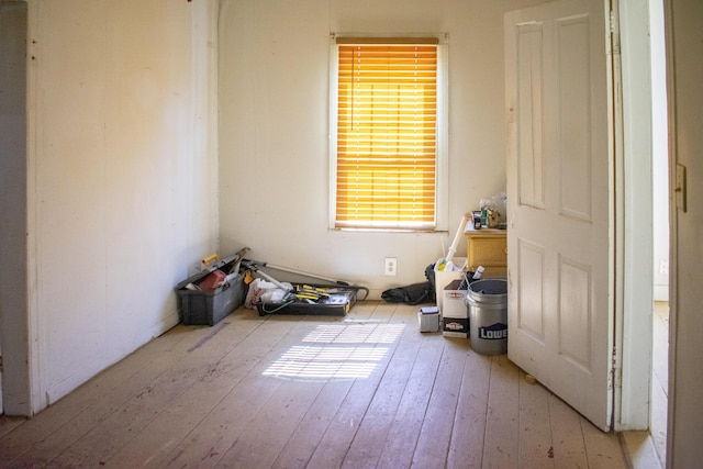 unfurnished bedroom featuring wood-type flooring