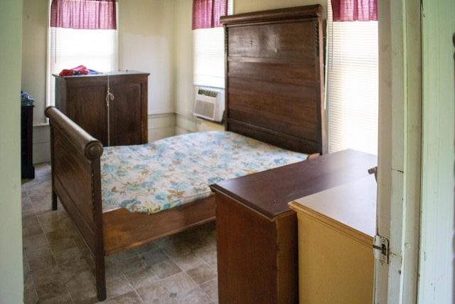 bedroom with cooling unit