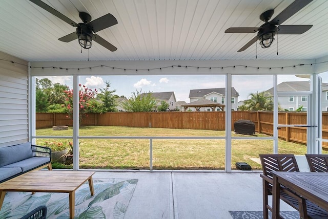 1250 Hammrick Ln, Johns Island, SC 29455 - sunroom / solarium featuring ceiling fan and healthy amount of natural light