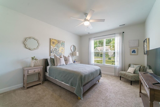 1250 Hammrick Ln, Johns Island, SC 29455 - bedroom with light colored carpet and ceiling fan