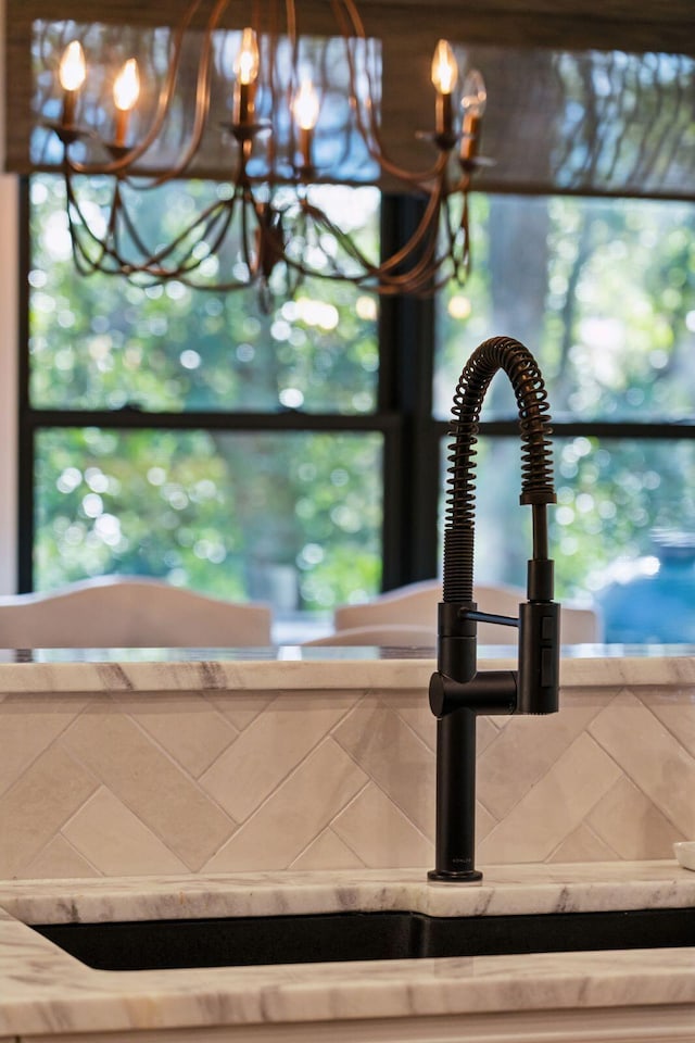 interior details featuring sink