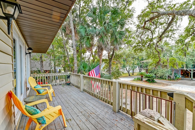 view of wooden deck