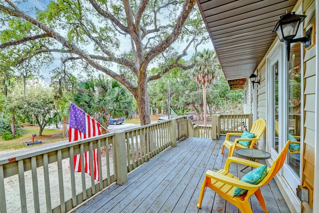 view of wooden terrace