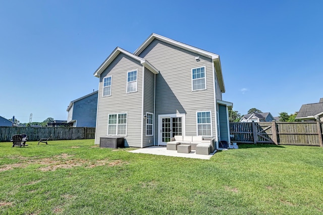 8038 Regency Elm Dr, North Charleston, SC 29406 - rear view of house featuring a patio, an outdoor living space, and a gate