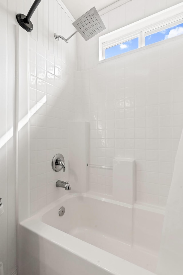 full bathroom with tub / shower combination