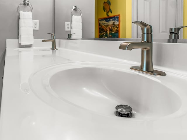 interior details with vanity
