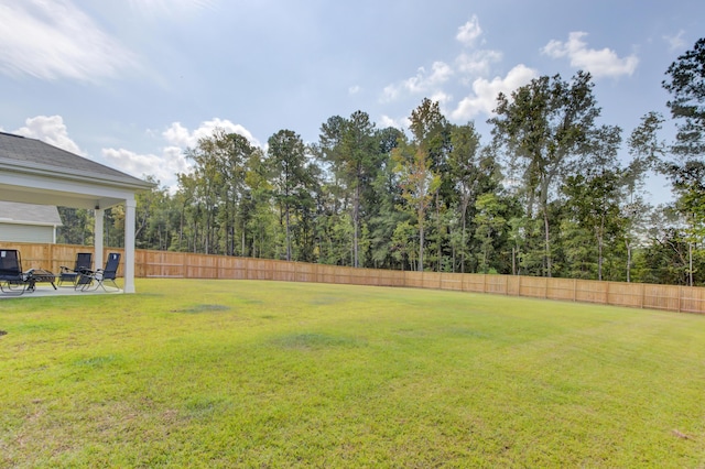 view of yard with a patio