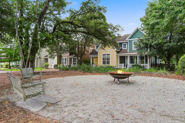 5134 E Liberty Park Cir N, Charleston, SC 29405 - view of community featuring a fire pit