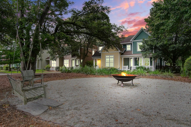 5134 E Liberty Park Cir N, Charleston, SC 29405 - view of front facade with an outdoor fire pit