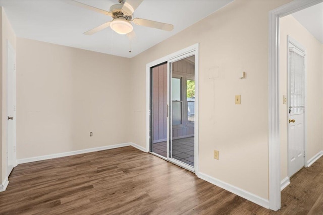 1383 Camp Rd Unit C, Charleston, SC 29412 - spare room with wood finished floors and a ceiling fan