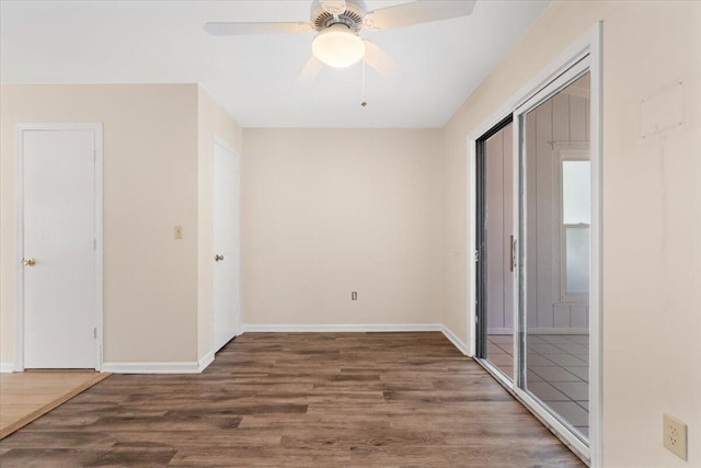 1383 Camp Rd Unit C, Charleston, SC 29412 - spare room with wood finished floors and ceiling fan