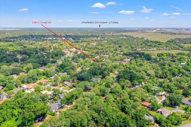 1383 Camp Rd Unit C, Charleston, SC 29412 - bird's eye view of a heavily wooded area