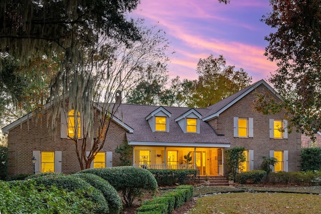 view of front of house featuring covered porch