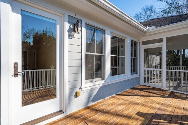 view of wooden deck