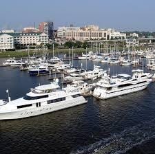 water view with a boat dock