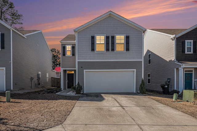 view of front of house featuring a garage