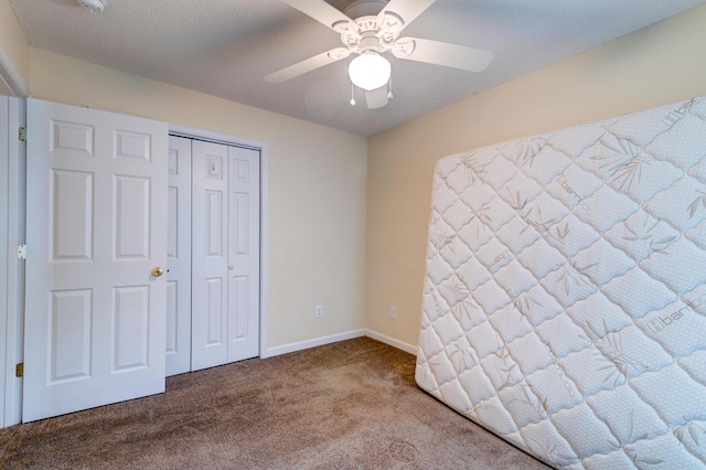 6280 Rolling Fork Rd Unit 302, North Charleston, SC 29406 - unfurnished bedroom featuring carpet, a closet, and a ceiling fan