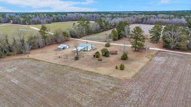 bird's eye view featuring a rural view