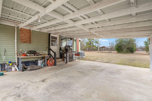 view of patio featuring a gazebo and cooling unit