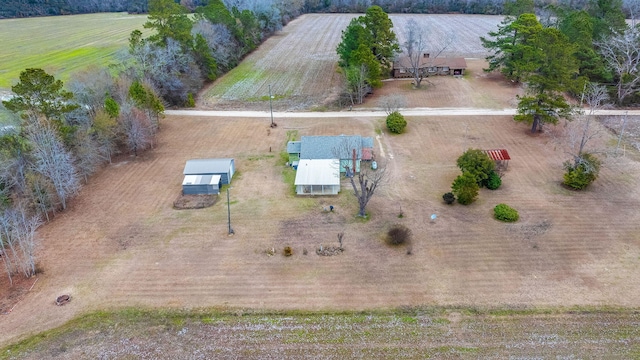 aerial view featuring a rural view