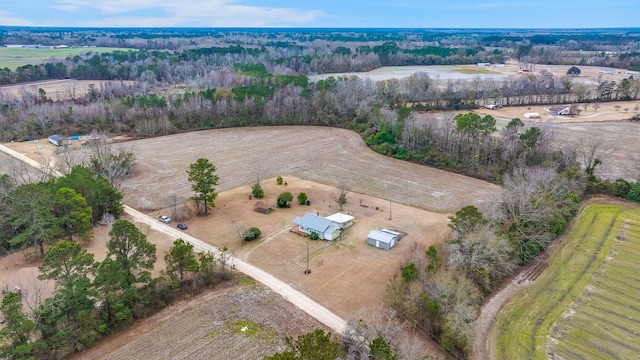 aerial view featuring a rural view