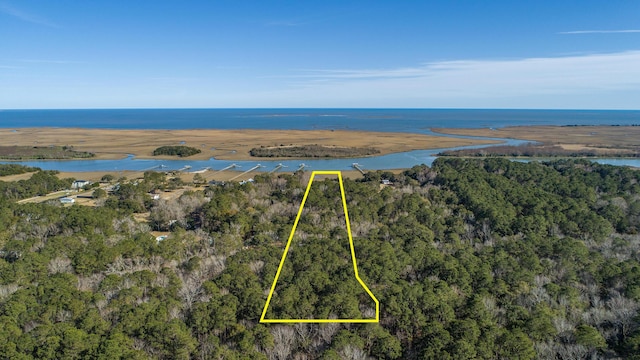 0 Doar Rd, Awendaw, SC 29429 - aerial overview of property's location with a nearby body of water and property boundaries highlighted