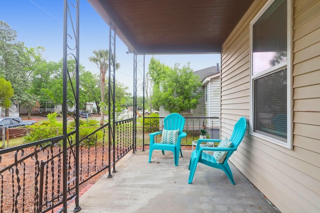 balcony with covered porch