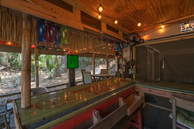 818 Club Cottage Ct, Edisto Beach, SC 29438 - game room featuring wood ceiling