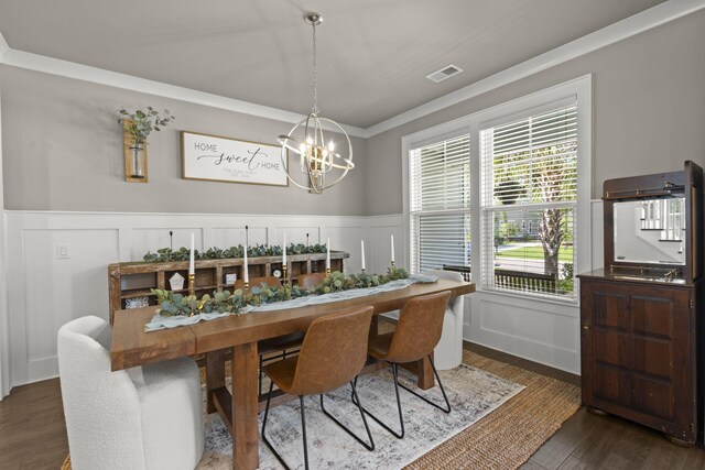 4019 Cascades Thrust, Summerville, SC 29483 - dining room with a wainscoted wall, plenty of natural light, a decorative wall, and a notable chandelier