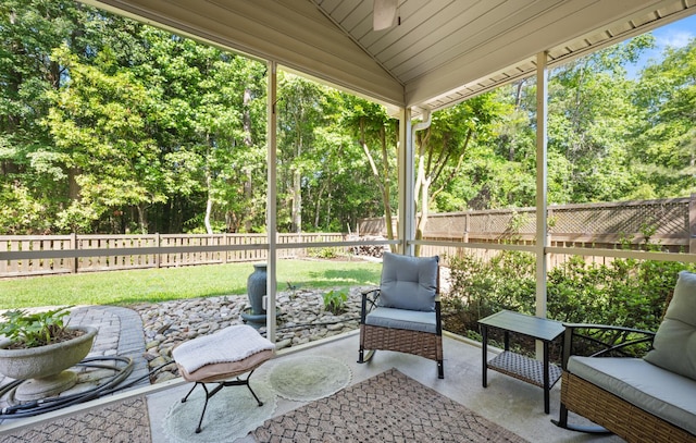 view of patio / terrace featuring a fenced backyard