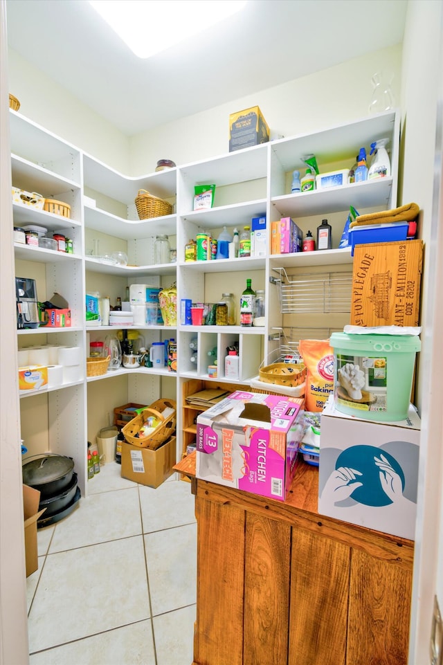 view of storage area
