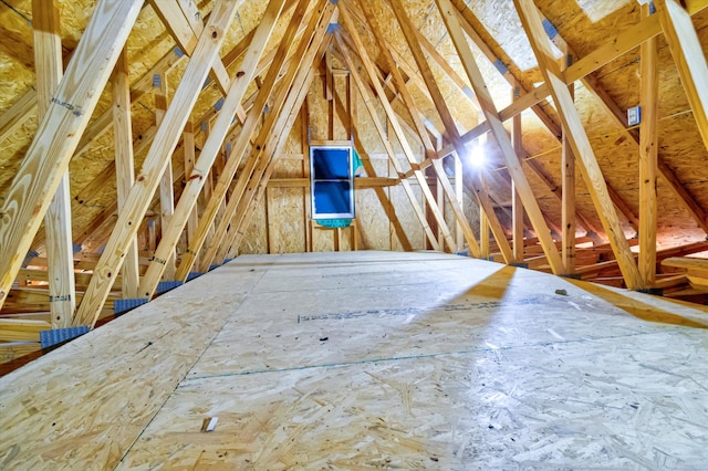 view of attic