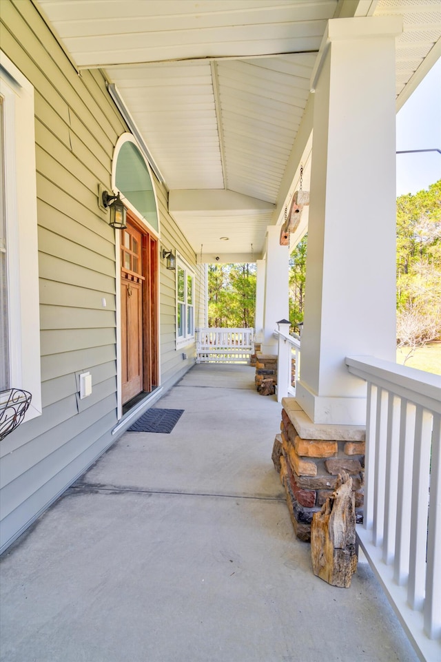 view of patio / terrace featuring covered porch