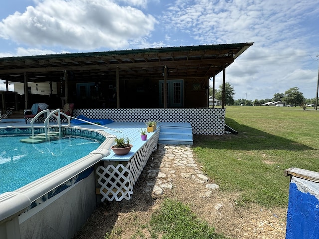 exterior space featuring a lawn