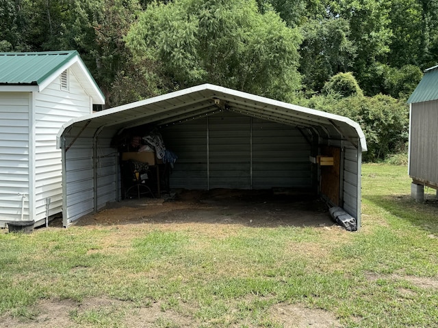 exterior space with a detached carport