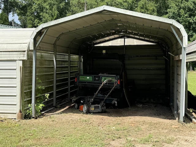 view of car parking with a detached carport