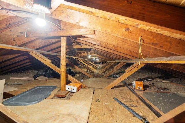 view of attic