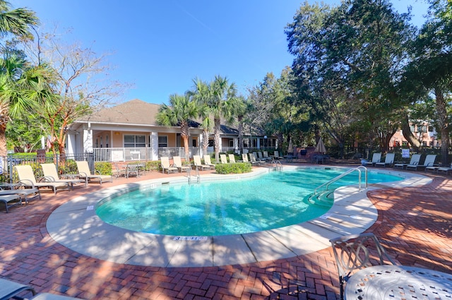 view of pool with a patio area