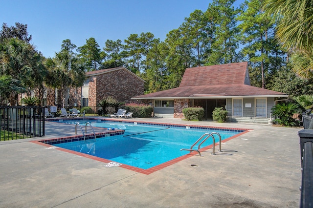 view of pool with a patio