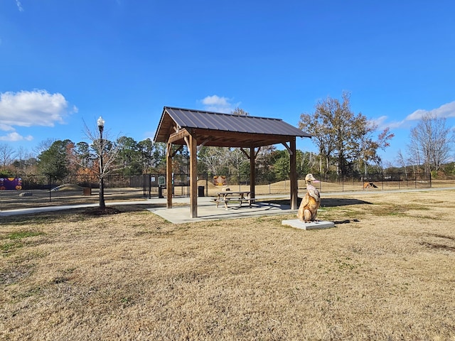 view of community featuring a gazebo