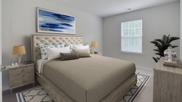 bedroom featuring carpet flooring