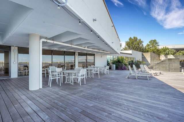 view of wooden terrace