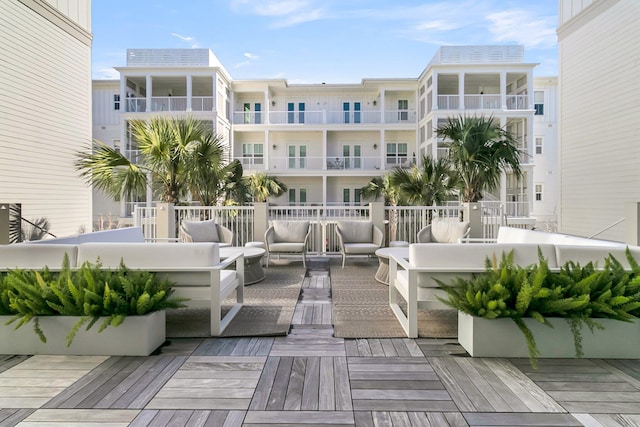 view of community with outdoor lounge area