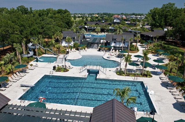 view of pool with a patio