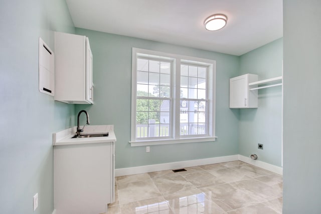 125 Oak Bay Dr, Georgetown, SC 29440 - washroom with cabinet space and electric dryer hookup