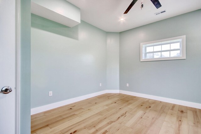 125 Oak Bay Dr, Georgetown, SC 29440 - spare room with ceiling fan, wood finished floors, and recessed lighting